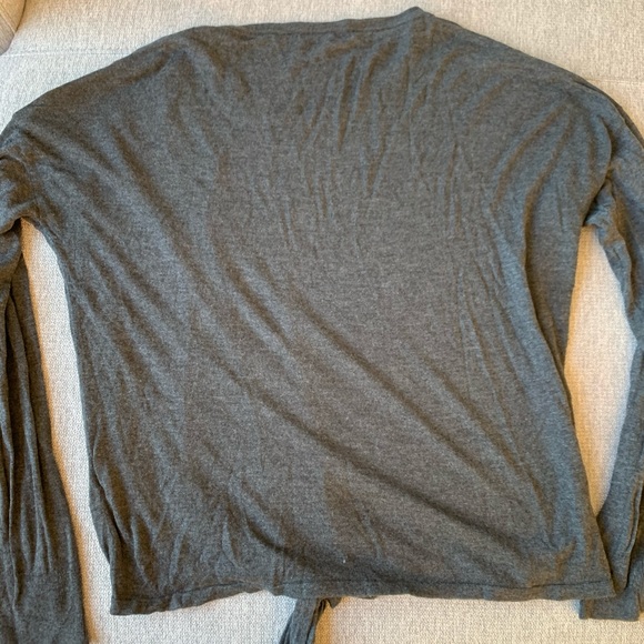 Madewell Grey Tie-Front Sweater Sz. XL - Picture 7 of 9